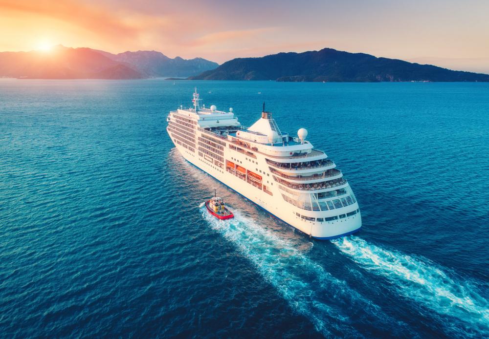 cruise ship in the ocean