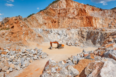 excavating in mine