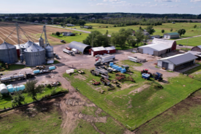 aerial of farm