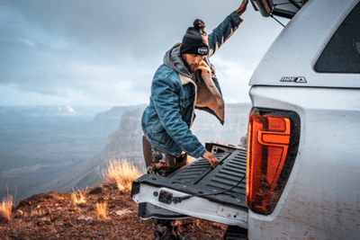 off-roader looks inside his trunk