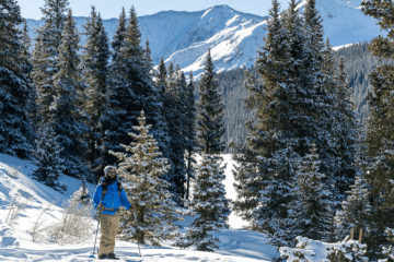man on skis in snow