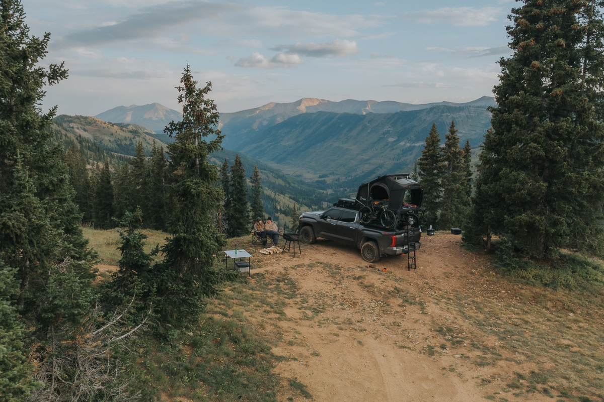 camping in outdoors