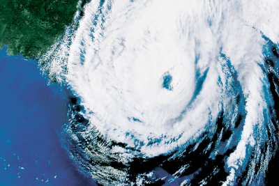 hurricane from sky
