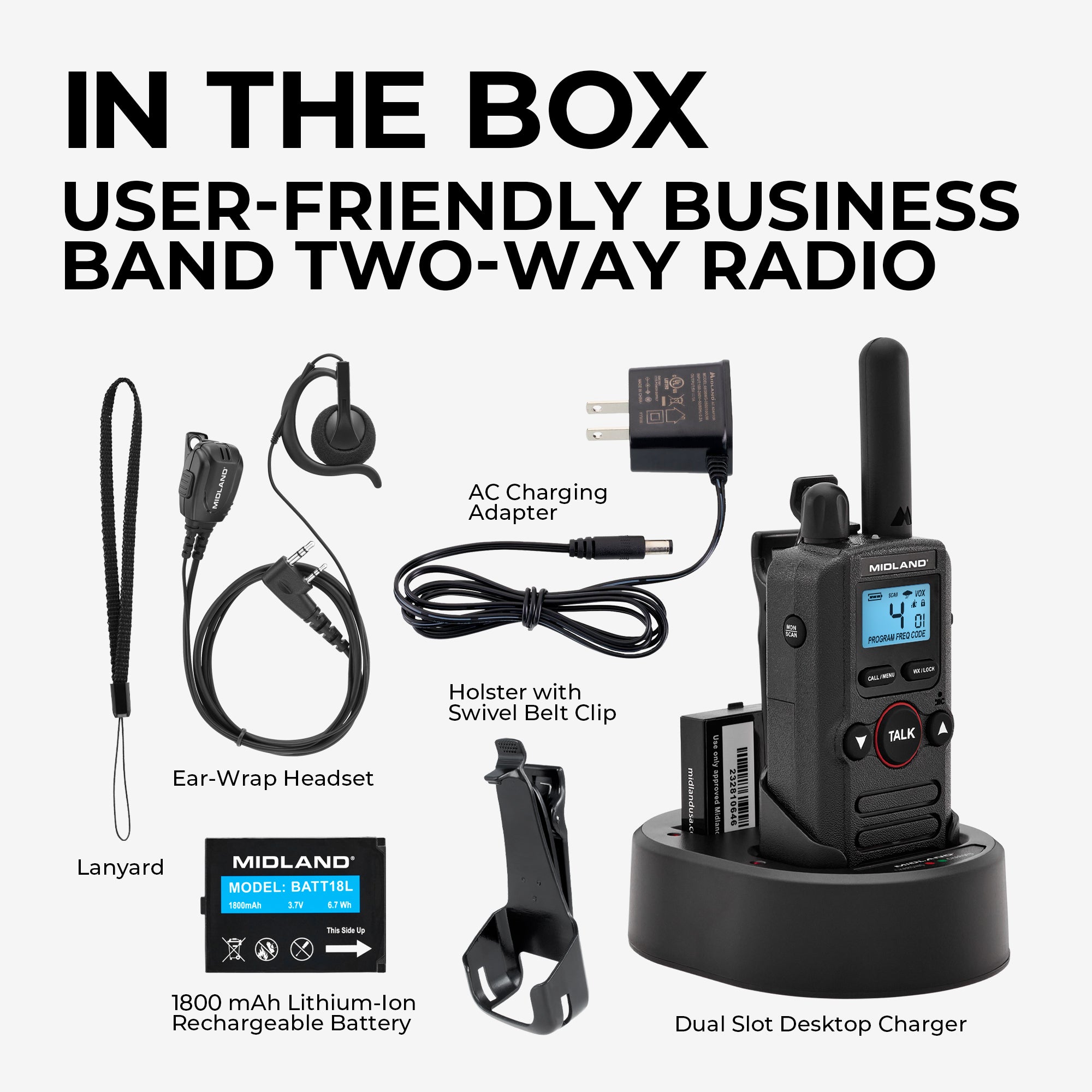 BR180 BizTalk Business Band Two‑Way Radio - BR180