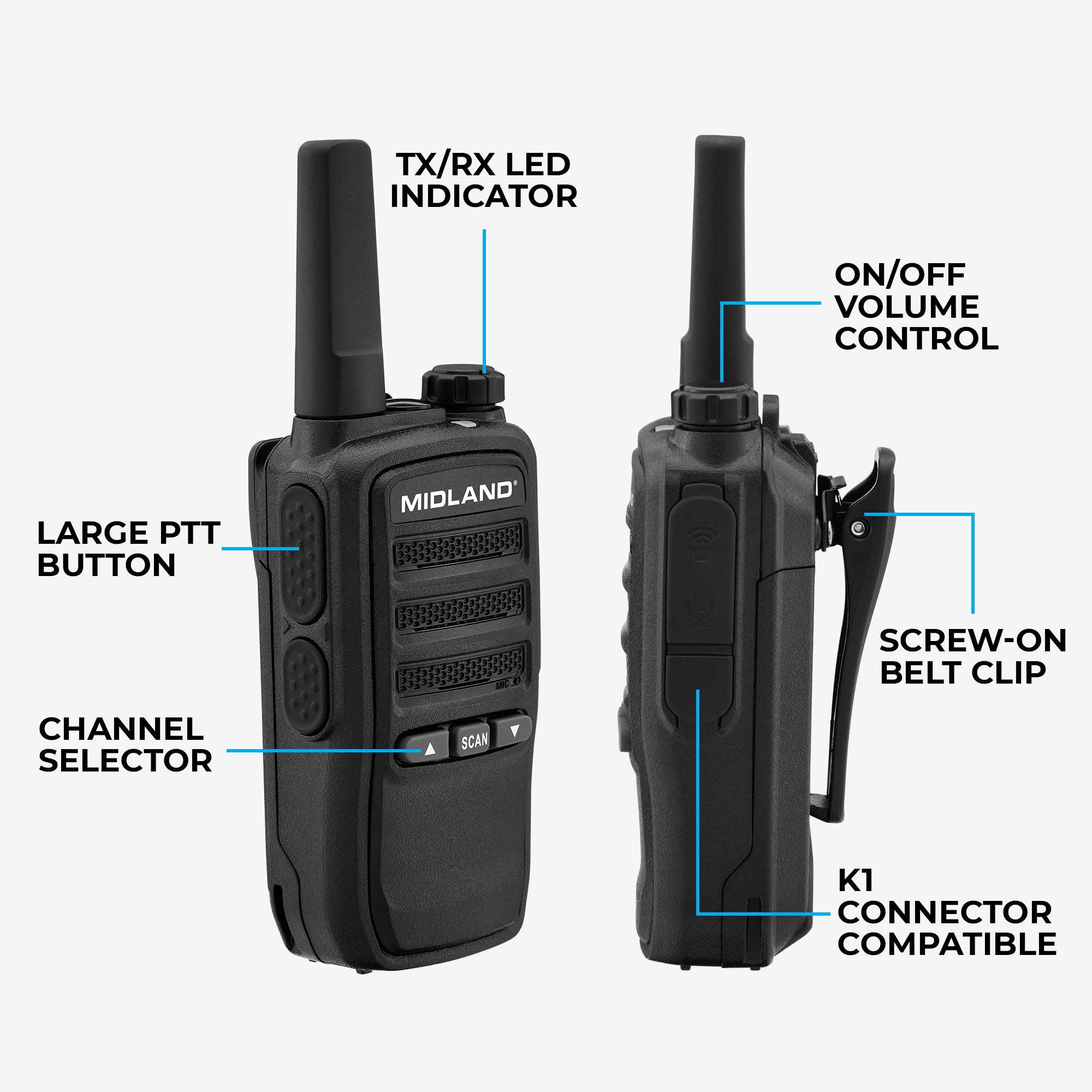 BR10 BizTalk FRS Heavy‑Duty Business Radio 2‑Pack - BR10X2