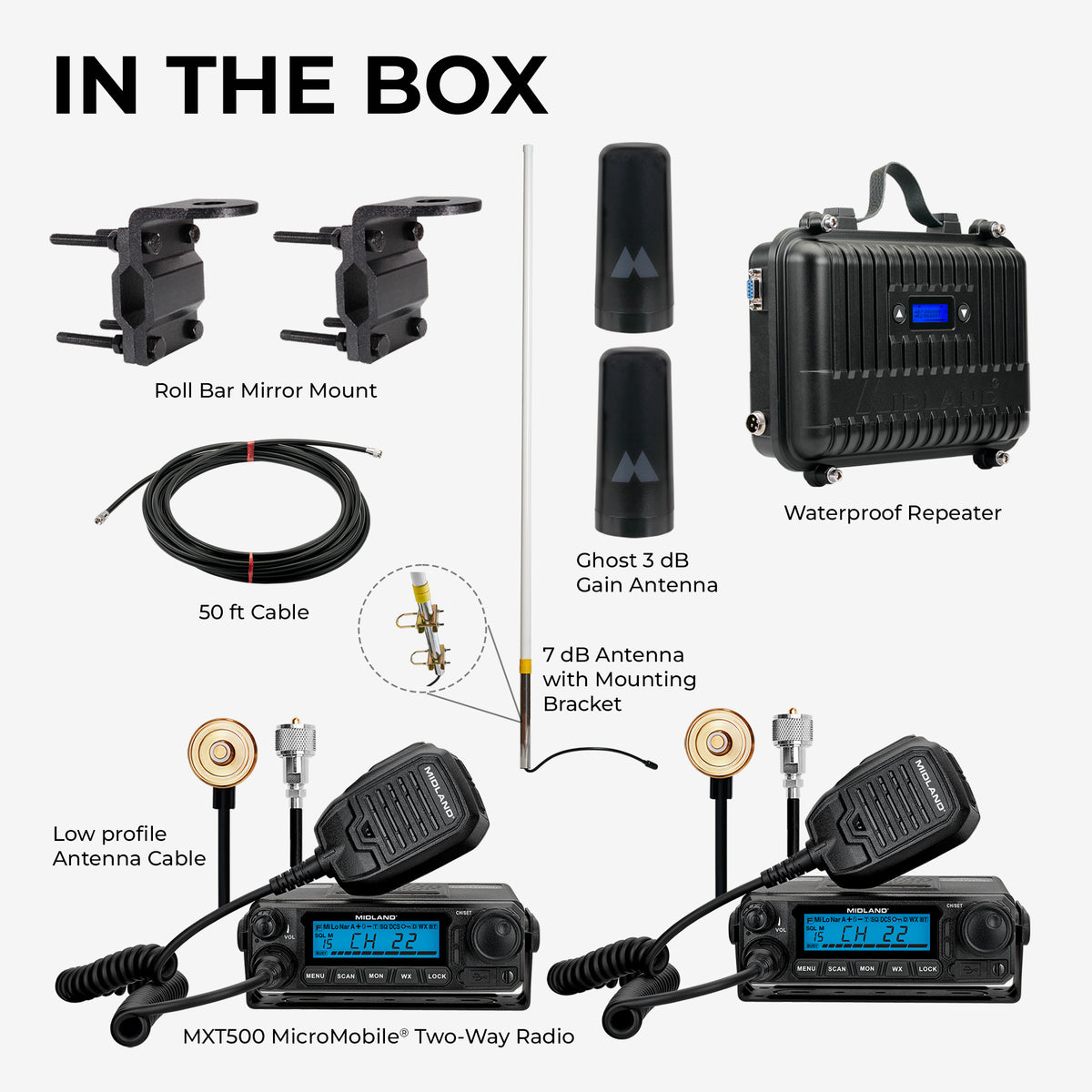MXT500 + MXR10 50W MicroMobile GMRS Two-Way Radio Repeater Bundle | MXR500AG
