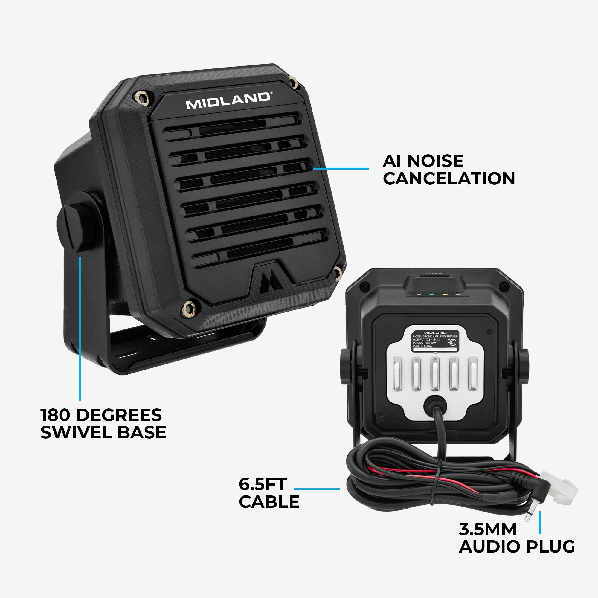 MXT500AGVP3SP 50W MicroMobile GMRS Two-Way Radio | Antenna & Speaker Bundle