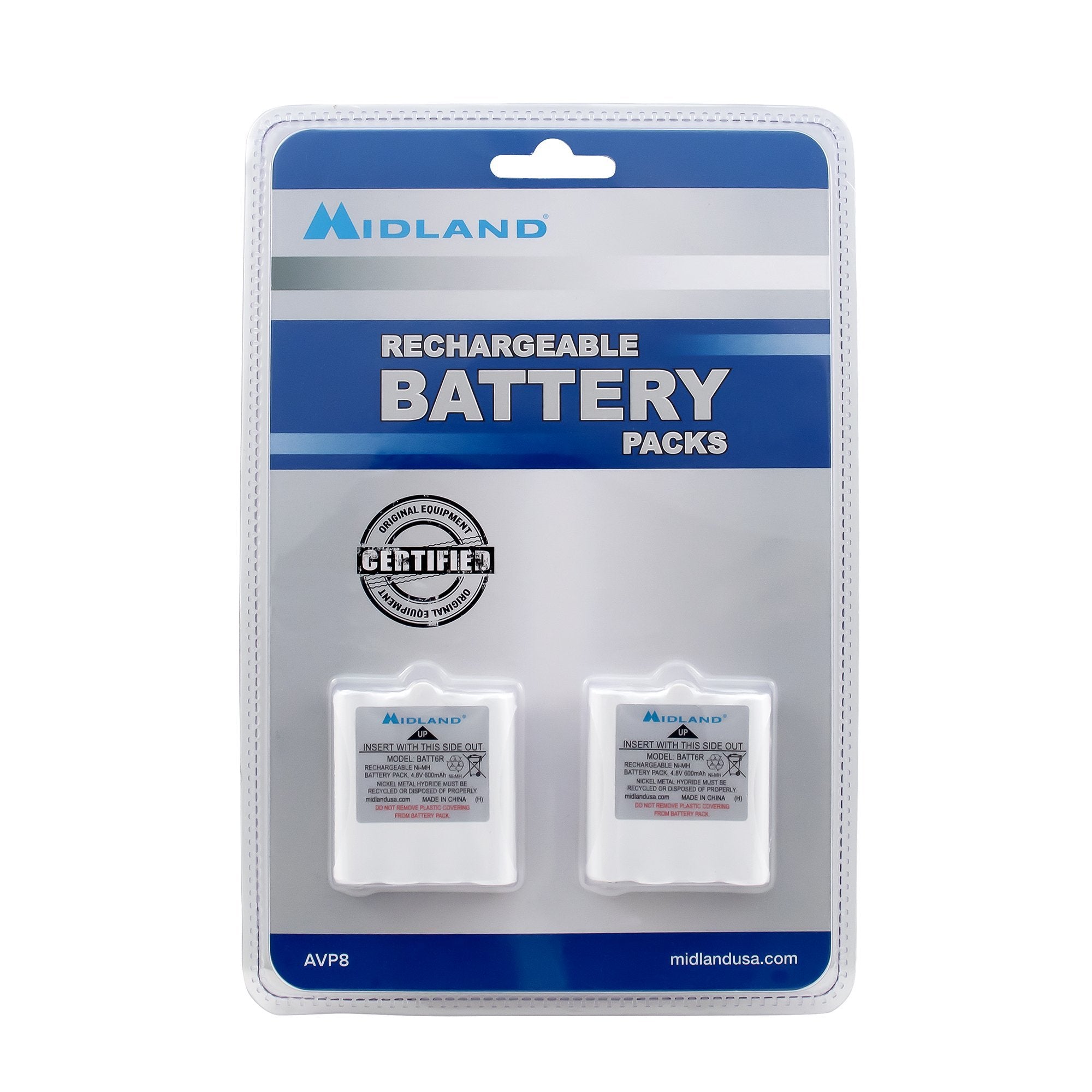 Midland AVP8 Rechargeable Battery Packs