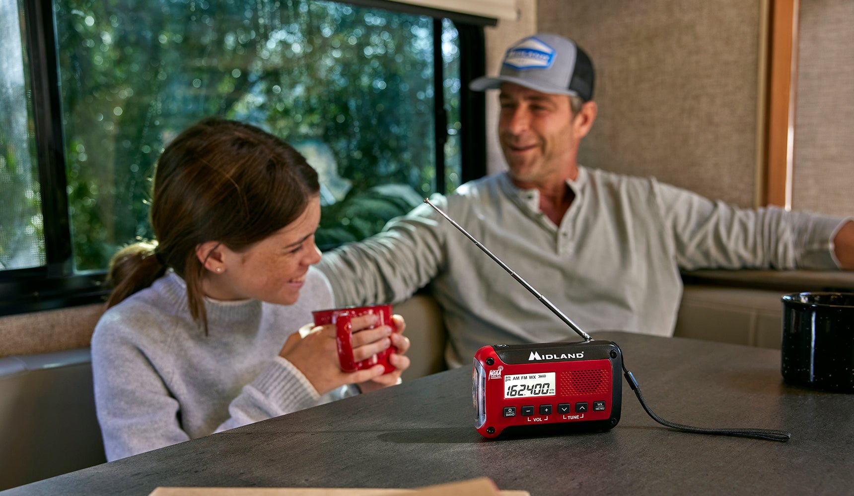 Midland ER10VP Compact Emergency Alert AM/FM Weather Radio Lifestyle-1