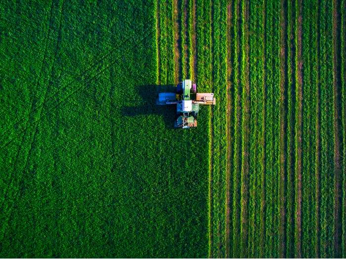 tractor in field