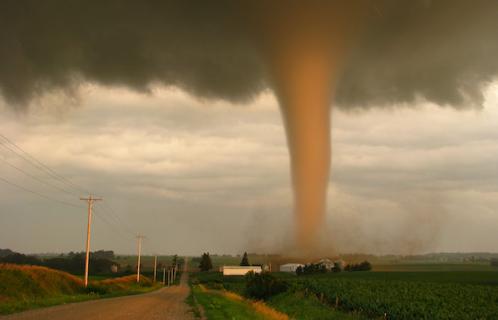 tornado touches down on farm