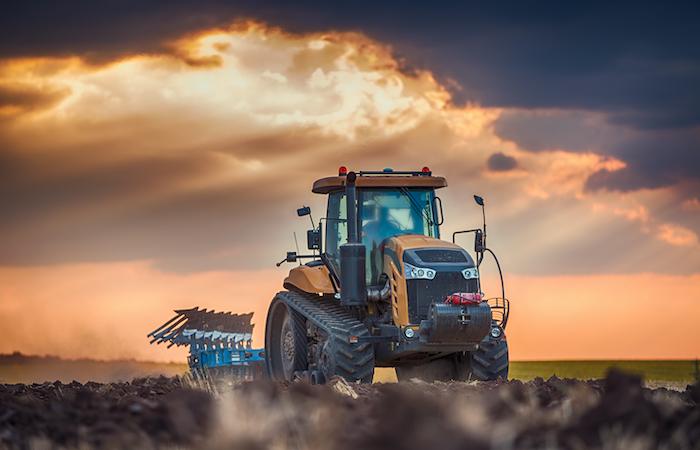 tractor on the farm