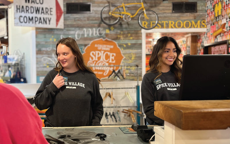 store workers use business radios