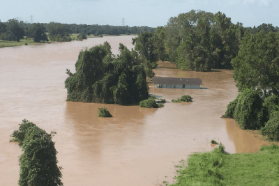 flooded river