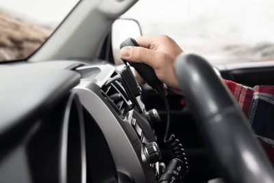 hand on MicroMobile mic