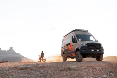 sprinter van on dirt