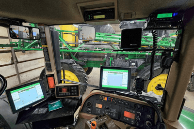 cab view of tractor
