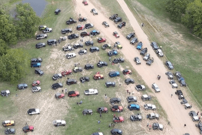 off-road vehicles lined up