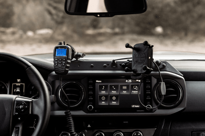 dashboard with mobile microphone