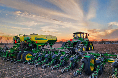 planter in field