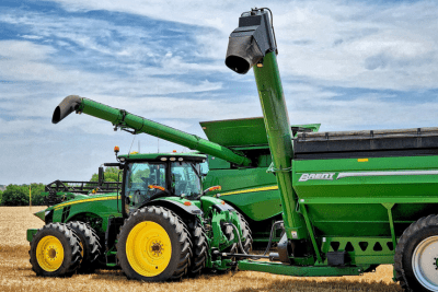 tractor in field