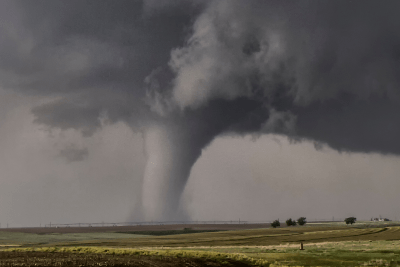 tornado touches down in field