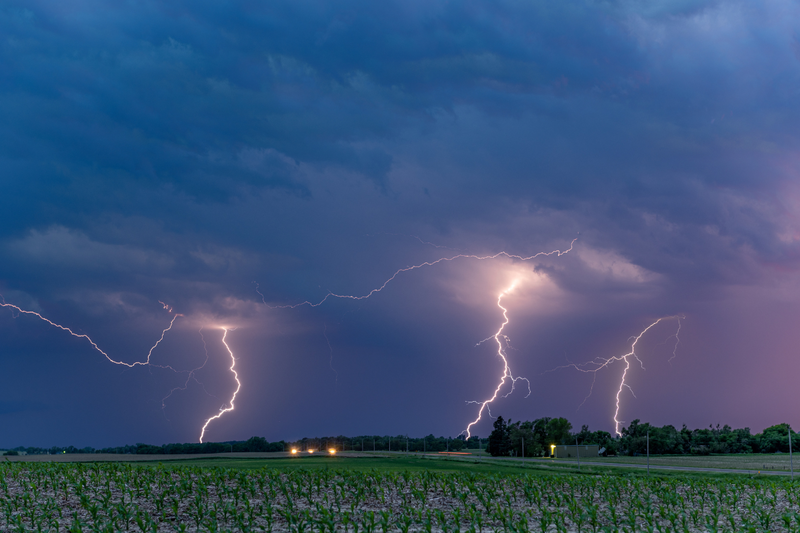 lightening strikes farm