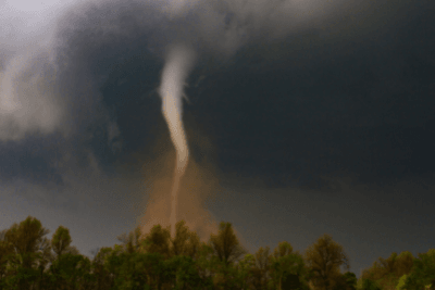 tornado in sky