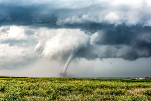 tornado touches down in field
