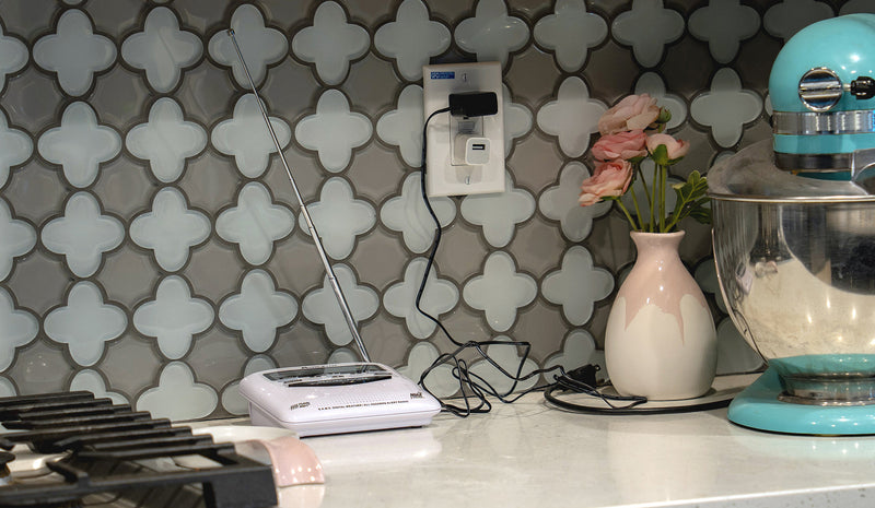 NOAA Weather Radio sits on counter