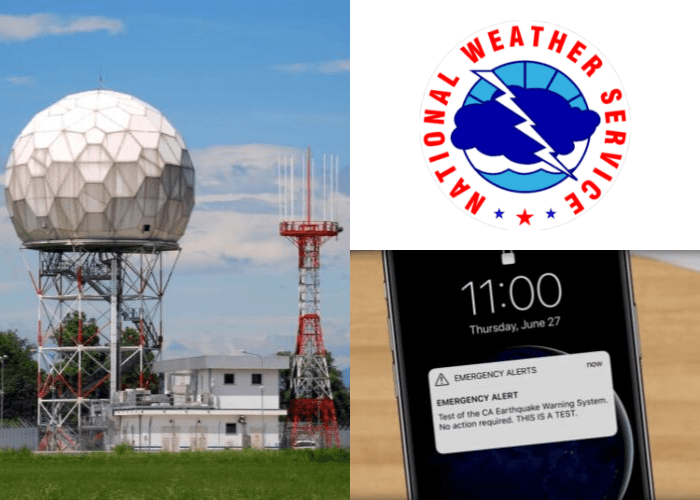 forecast sphere, phone alert, National Weather Service logo