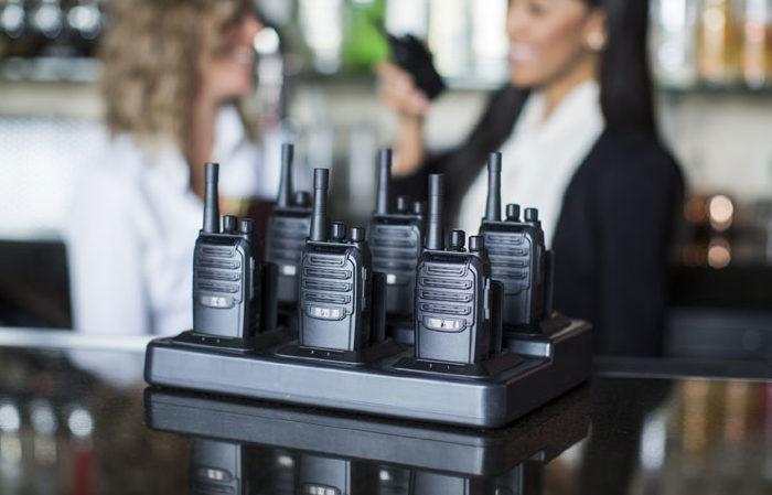 business radios at restaurant
