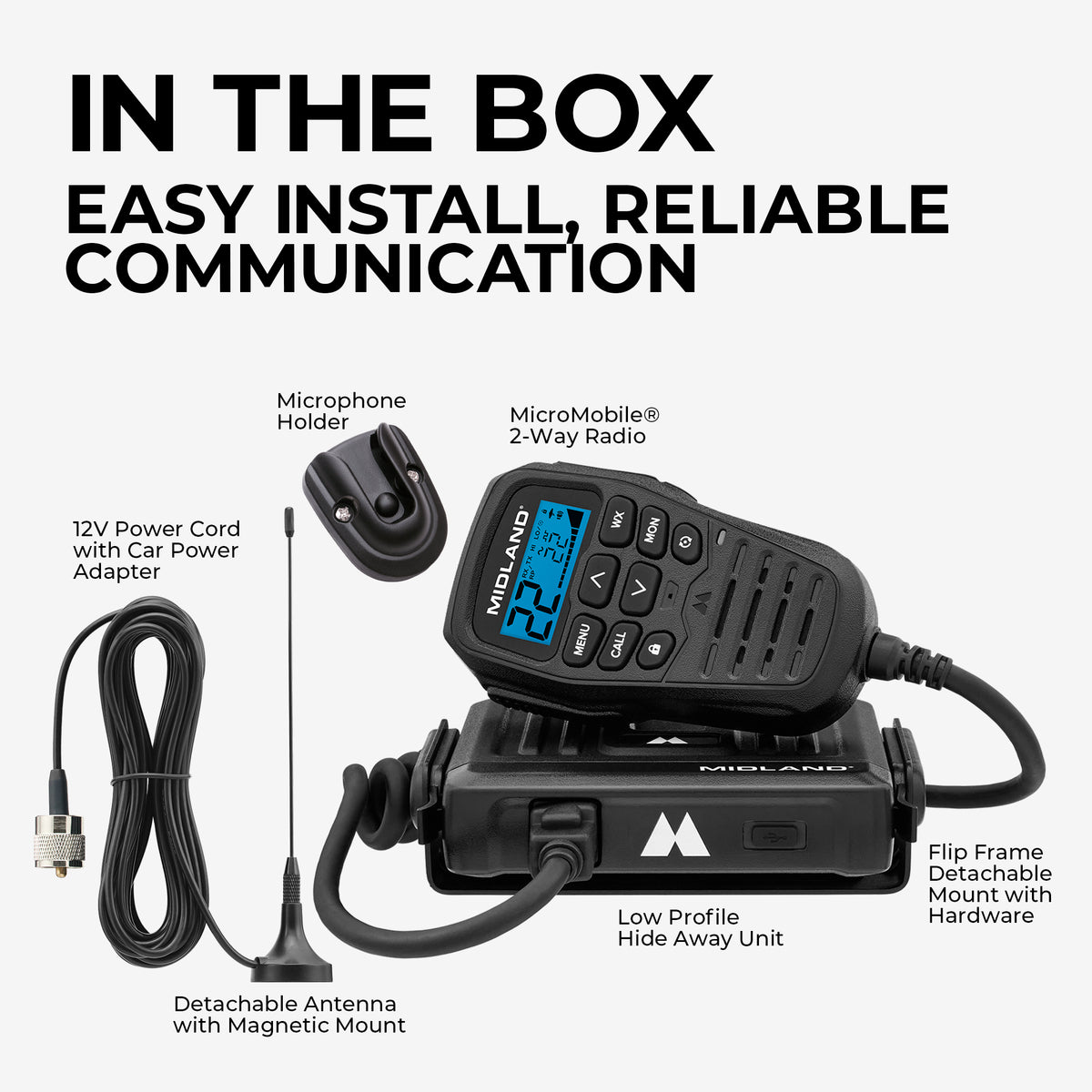 Midland MXT275 MicroMobile GMRS Two-Way Radio | Midland Radio