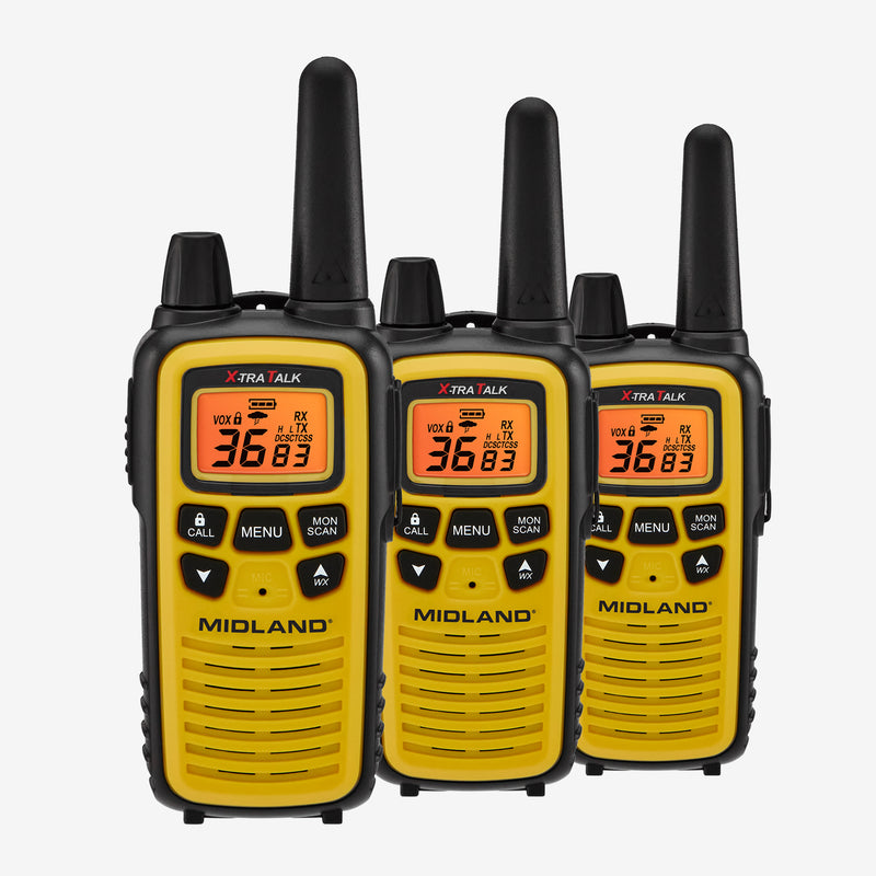 LXT630 FRS License Free Two-Way Radio 3-Pack Bundle Yellow - LXT630X3VP3