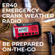 ER50 Portable Emergency Weather Alert Crank Radio - ER50