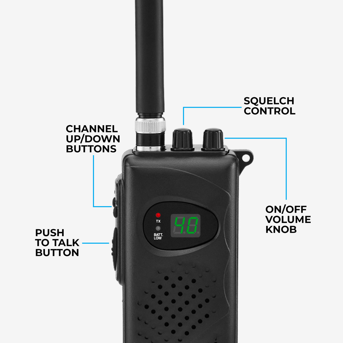 75-785 Durable Handheld CB Radio