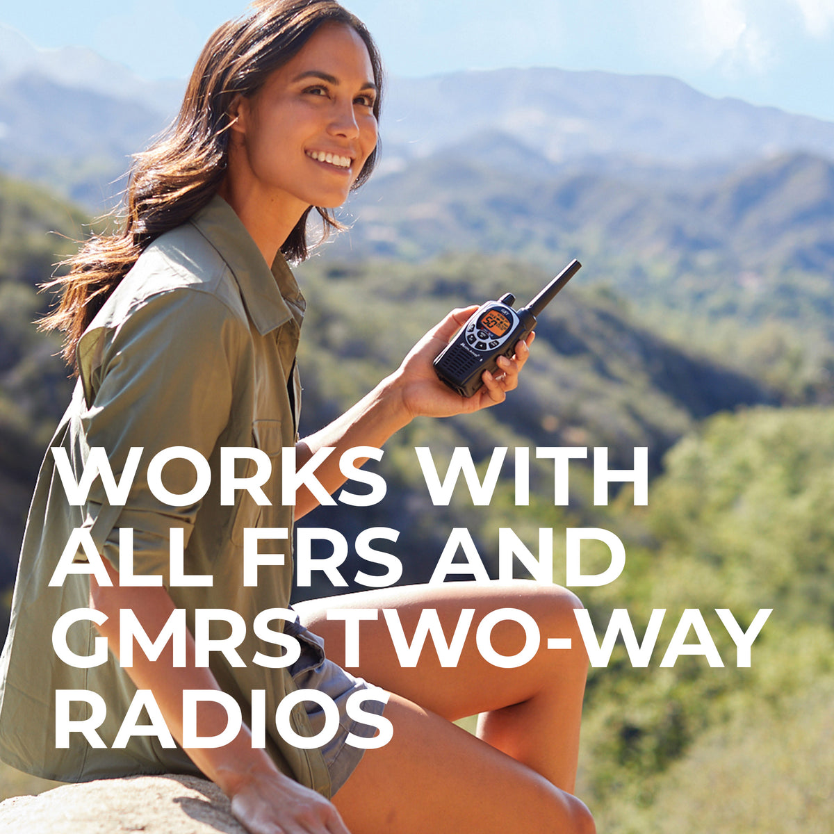 Midland GXT1000VP4 GMRS Radio 4-Pack – Bundle With Headsets & Chargers