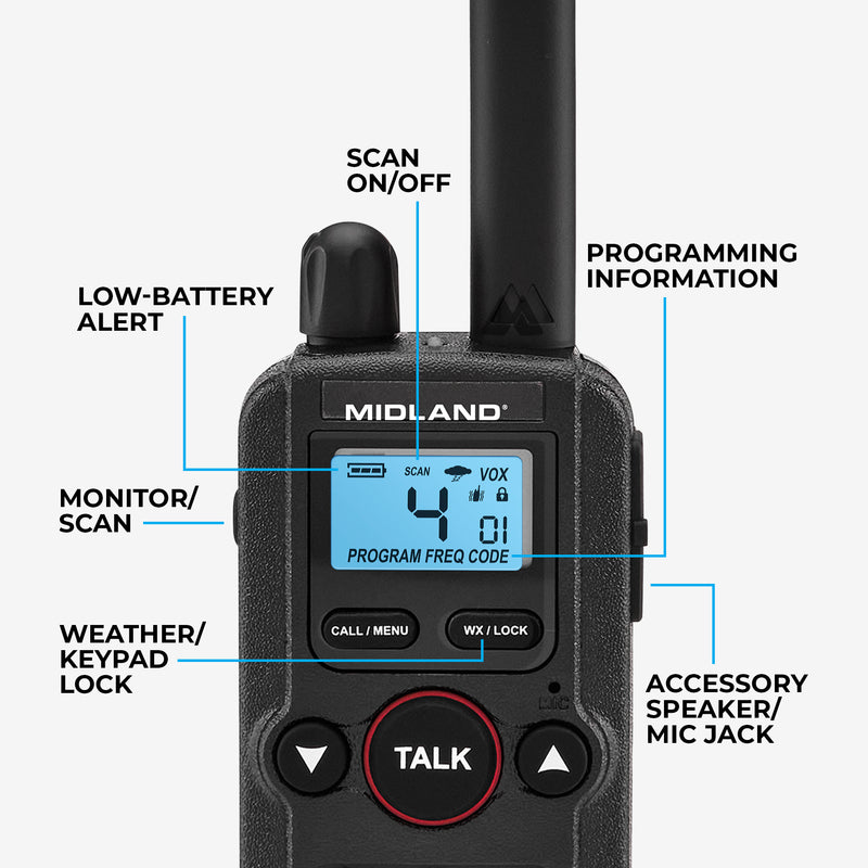 BR180 BizTalk® Business Band Two-Way Radio with LCD Backlit Display - BR180