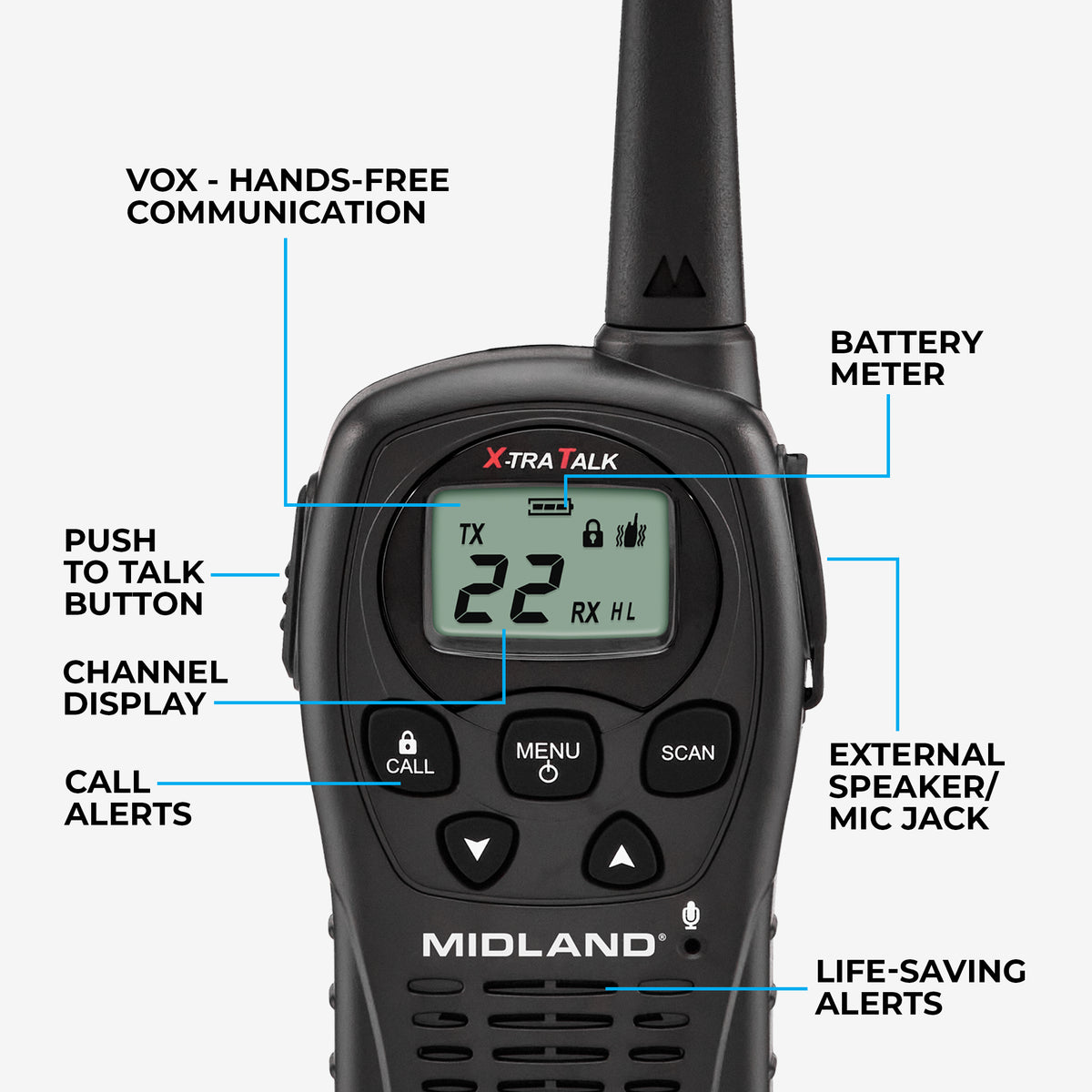 LXT500 FRS License Free Two-Way Radio Bundle - LXT500VP3