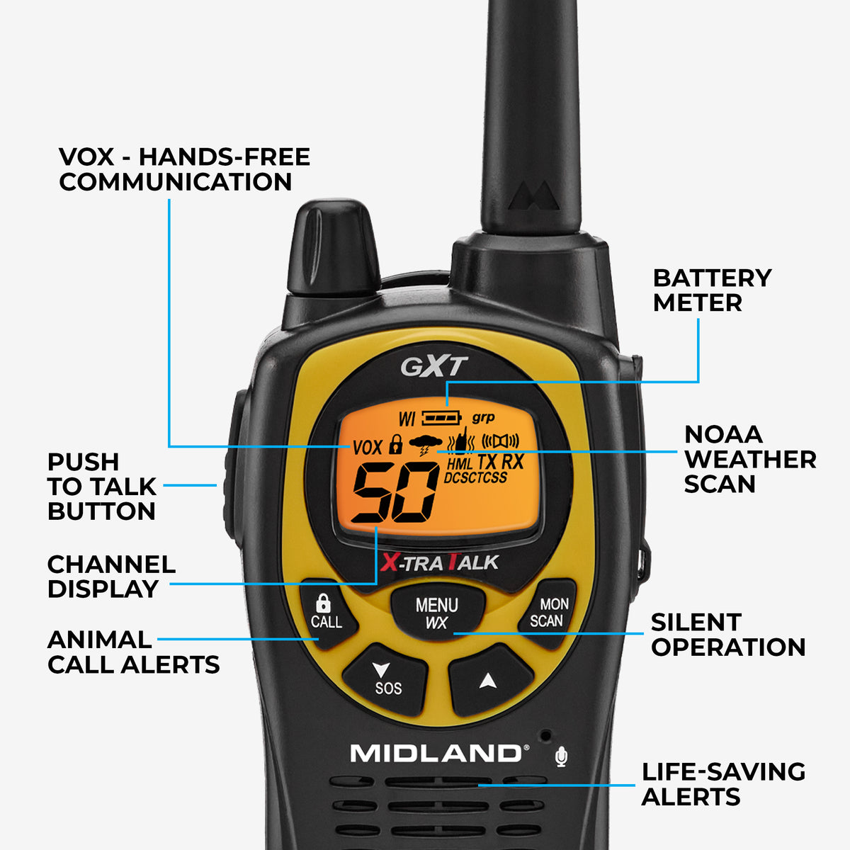 GXT1030 GMRS Two-Way Radio Bundle Yellow - GXT1030VP4