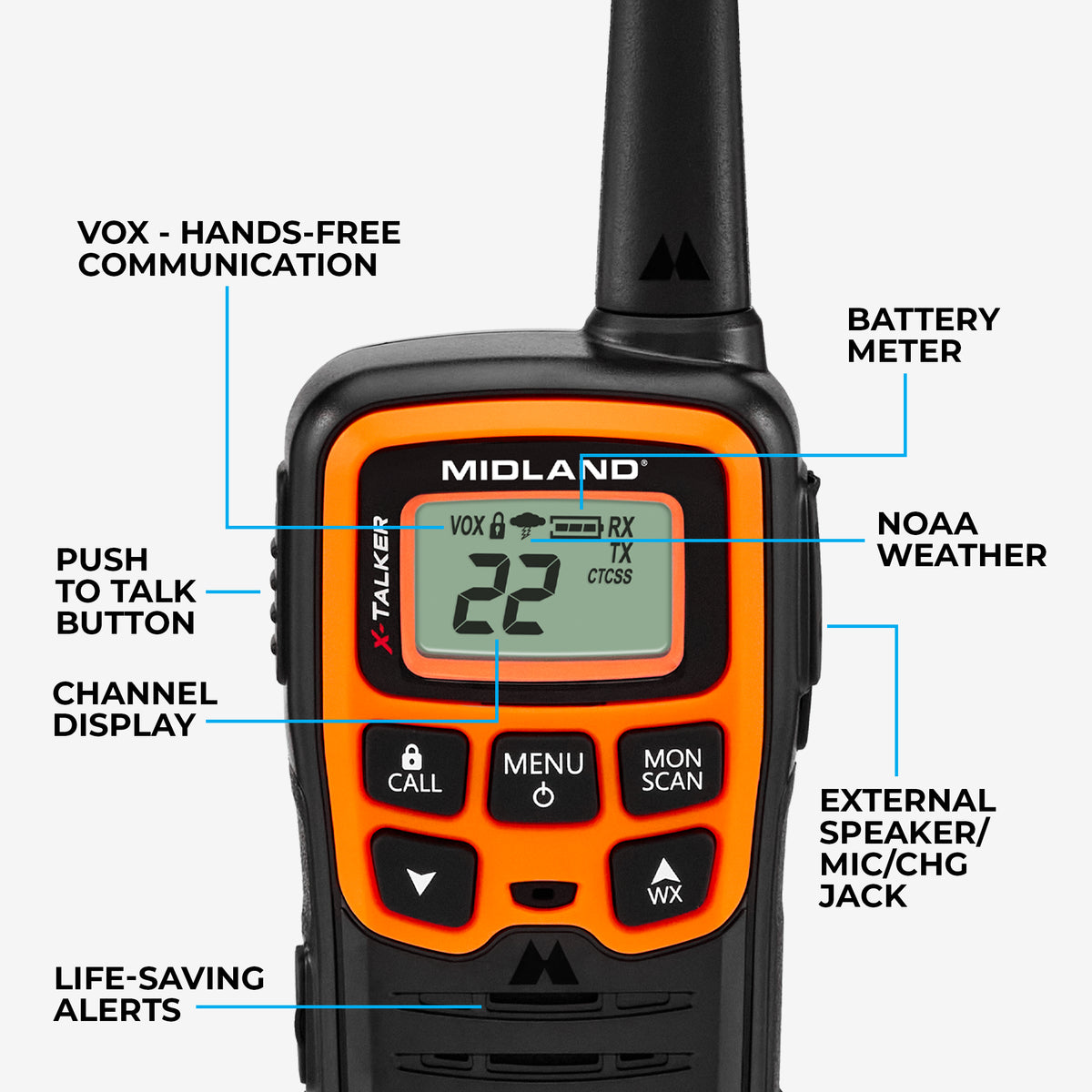 T51 X-Talker® FRS Two-Way Radio - T51VP3