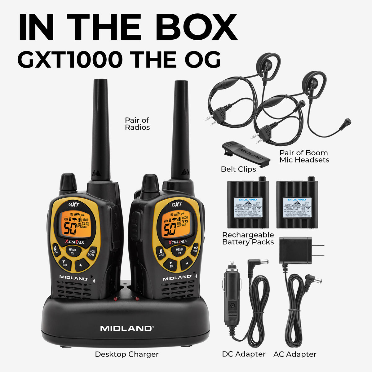 GXT1030 GMRS Two-Way Radio Bundle Yellow - GXT1030VP4