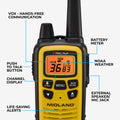 LXT630 FRS License‑Free Walkie Talkie 2-Pack Yellow - LXT630VP3