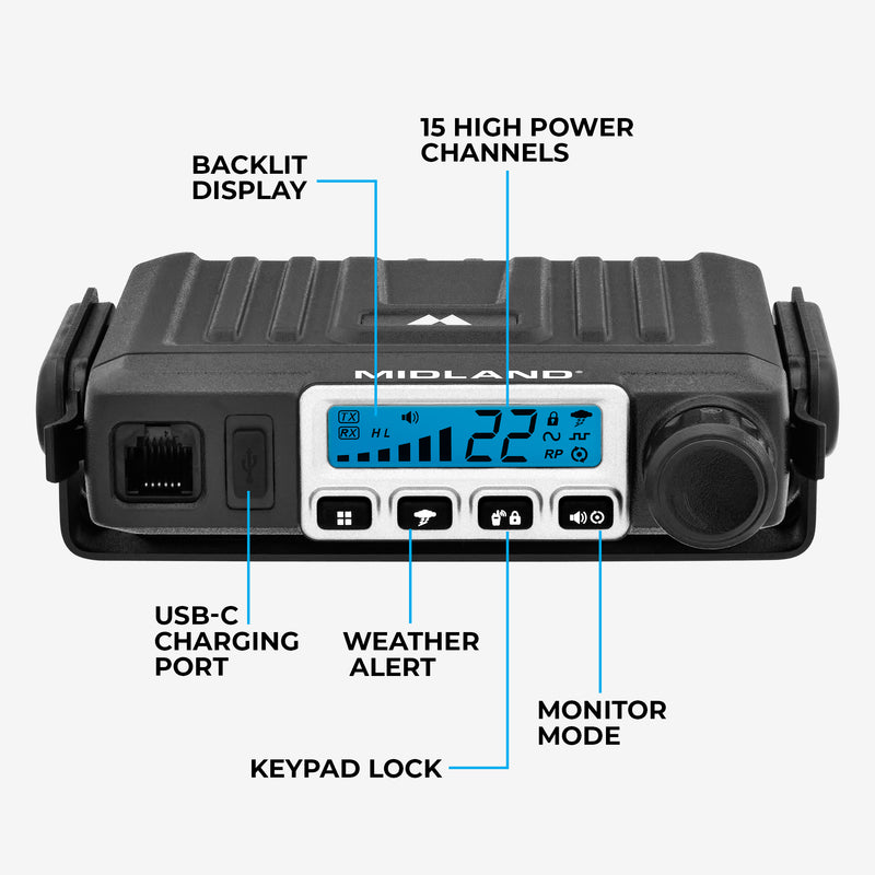 MicroMobile® GMRS 15-Watt Two-Way Farm Tractor Radio Bundle - MXT115AGVP3