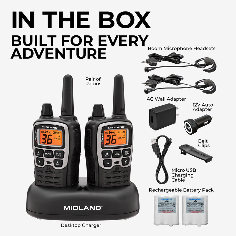 T77 X-Talker® FRS Two-Way Radio Bundle with Case - T77VP5