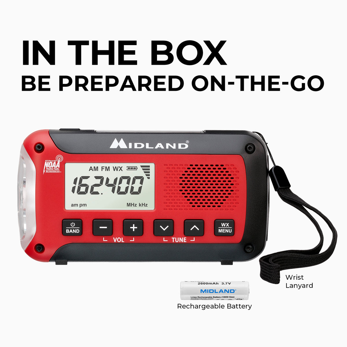 ER50 Portable Emergency Weather Alert Crank Radio - ER50