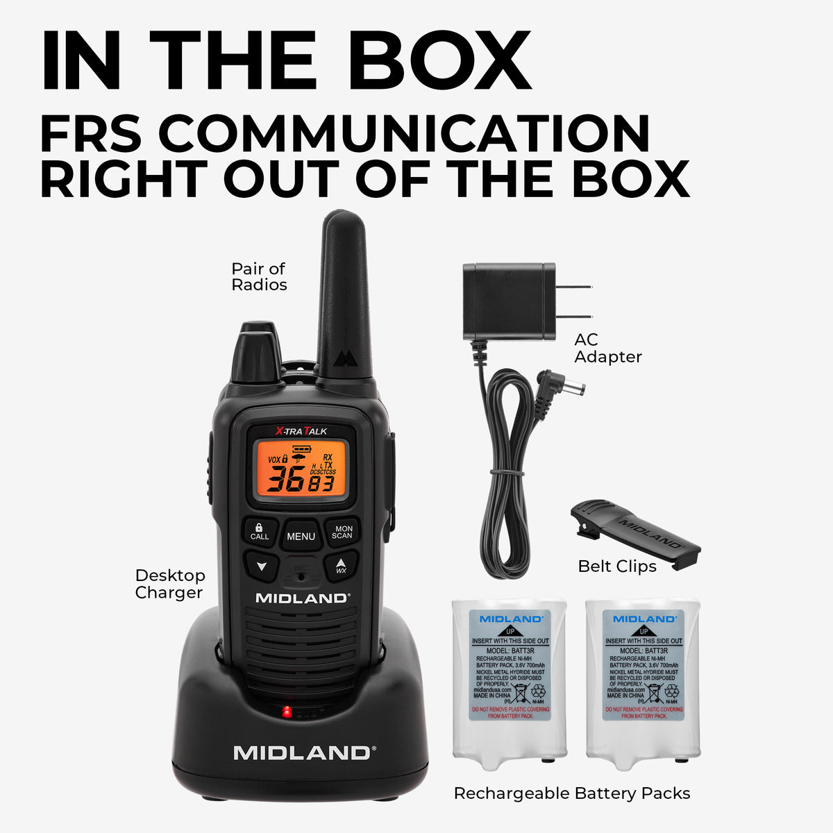 LXT600 FRS License Free Two-Way Radio Bundle - LXT600VP3