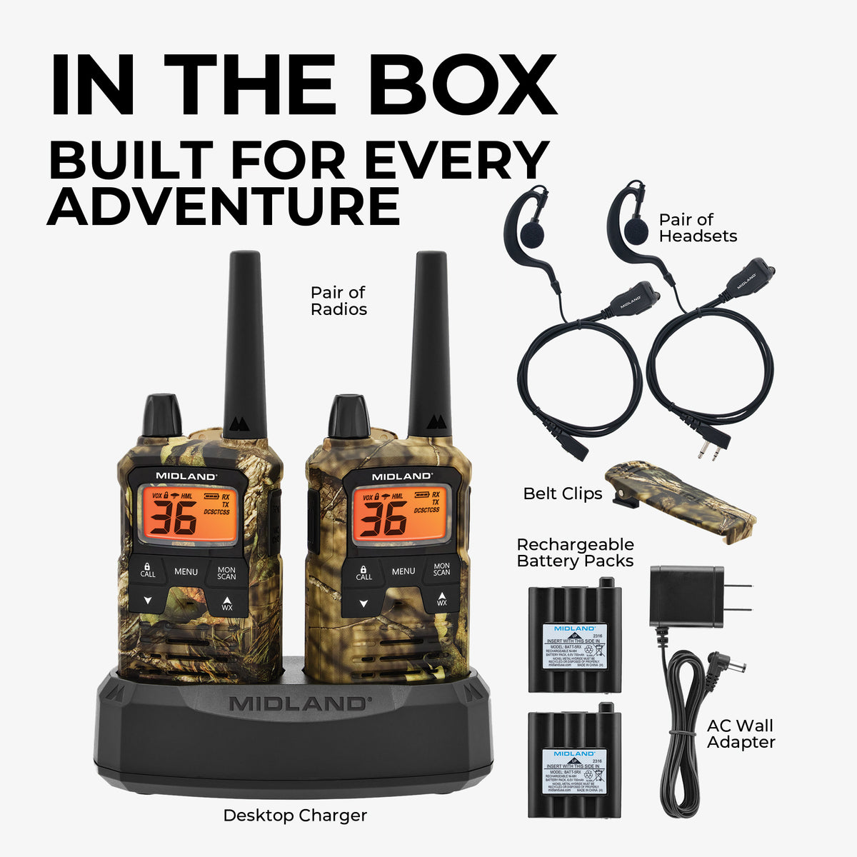 T295 X-Talker® GMRS Two-Way Radio Camo - T295VP4