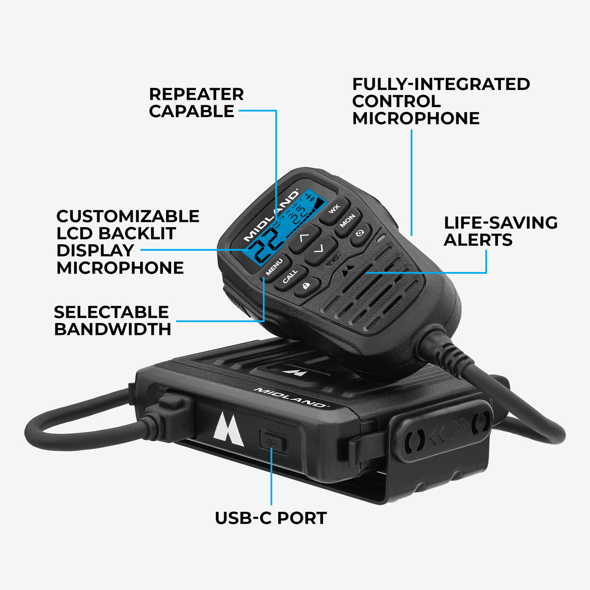 MicroMobile® GMRS 15-Watt Radio and Speaker Bundle - MXT275SPVP