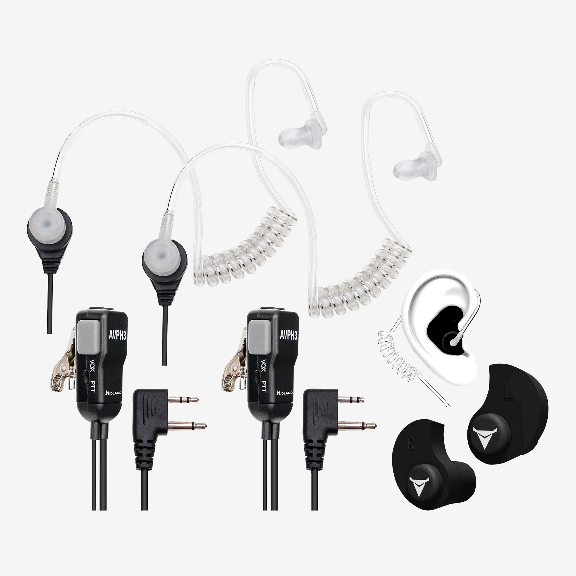 Universal Noise Reduction Headset Bundle AVPH3RDO – MIDLAND